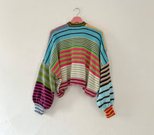 Load image into Gallery viewer, Sample Sale Scrappy Stripe Cardigan ⋮ Crop Size 2XL⌇Ready to Ship

