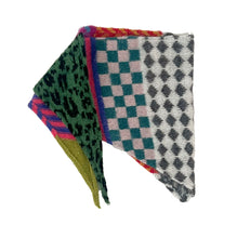 Load image into Gallery viewer, Mohair Scrappy Stripes Triangle Scarf⌇Ready to Ship
