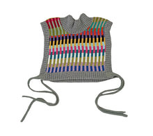 Load image into Gallery viewer, Sample Sale Primary Grey Scrappy Stripe Dickie/ Tie Tabard ⌇Ready to Ship
