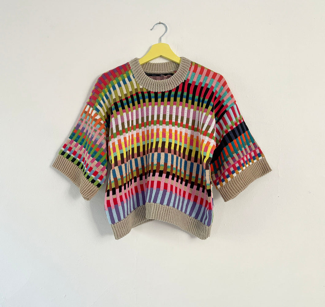 Sample Sale Scrappy Stripe Tee ⋮ Long Crop Size M⌇Ready to Ship