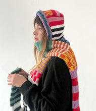 Load image into Gallery viewer, Sample Sale Chunky Scrappy Hooded Scarf ⌇Ready to Ship
