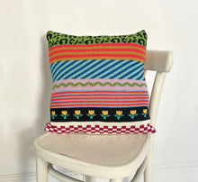 Load image into Gallery viewer, Sample Scrappy Patterns Square Cushion⌇Ready to Ship
