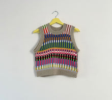 Load image into Gallery viewer, Sample Sale Scrappy Stripe Vest ⋮ Crop Size XS⌇Ready to Ship
