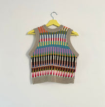 Load image into Gallery viewer, Sample Sale Scrappy Stripe Vest ⋮ Crop Size XS⌇Ready to Ship
