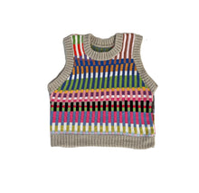 Load image into Gallery viewer, Sample Sale Scrappy Stripe Vest ⋮ Crop Size XS⌇Ready to Ship
