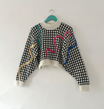 Load image into Gallery viewer, Sample Sale Jumbo Squiggle Crop Jumper Size S⌇Ready to Ship
