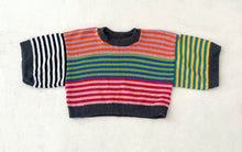Load image into Gallery viewer, Sample Sale Multi Stripy Tee ⋮ Crop Size S/M⌇Ready to Ship
