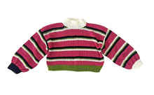 Load image into Gallery viewer, Sample Sale Chunky Pink Stripe Jumper ⋮ Crop Size M/L⌇Ready to Ship
