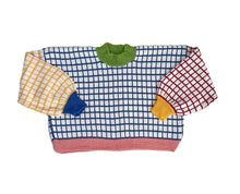 Load image into Gallery viewer, Sample Sale Primary White Grid Jumper ⋮ Crop L⌇Ready to Ship
