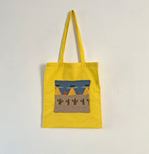 Load image into Gallery viewer, Sample Sale Yellow Spaceship Tote Bag⌇Ready to Ship
