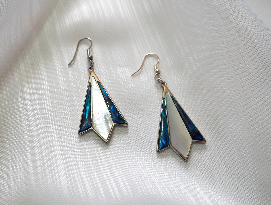 Vintage Pearlescent Geometric Earrings