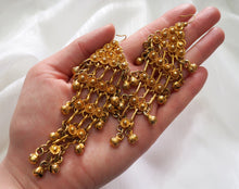 Load image into Gallery viewer, Vintage Ornate Golden Chandelier Bell Earrings
