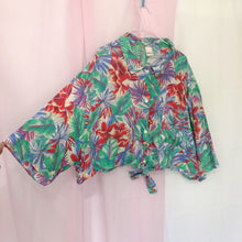 Load image into Gallery viewer, Vintage Size 2XL Cropped Tie Waist Hawaiian Shirt
