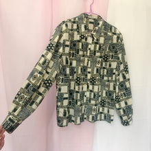 Load image into Gallery viewer, Vintage Size M/L Silky Abstract Blouse
